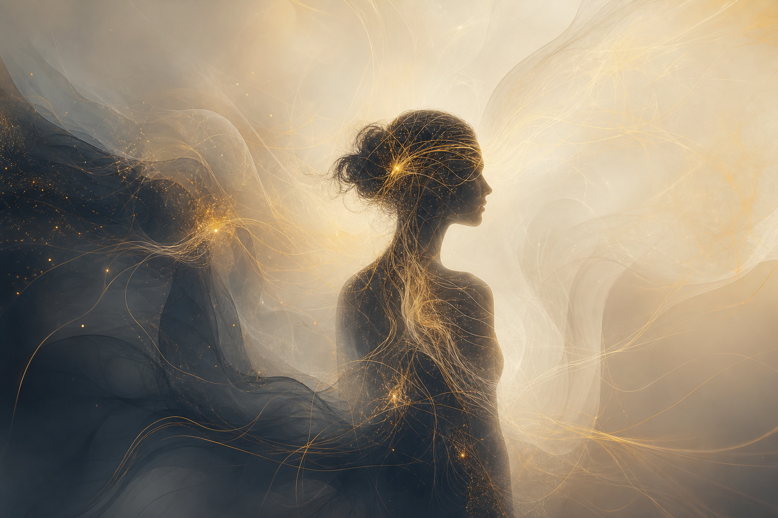 Soft abstract illustration of the nervous system and energetic field